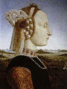Piero della Francesca battista sforza.hustru till federico da montefeltro France oil painting artist